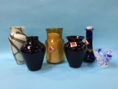 Six pieces of Hartley Wood glassware