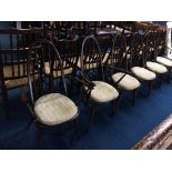 A set of six (4+2) Ercol dining chairs