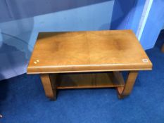 A walnut Art Deco coffee table