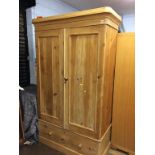 A Victorian pine wardrobe, 121 x 210cm