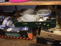 Five boxes of assorted, to include Sutherland china etc.