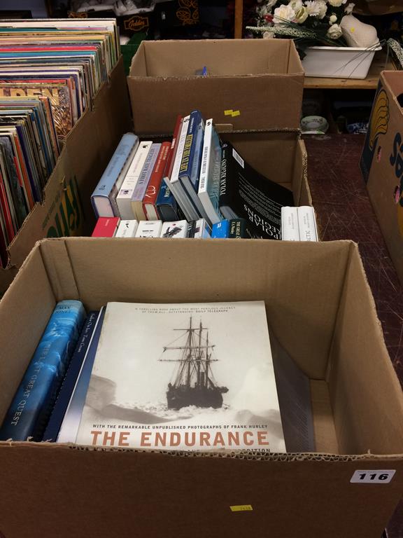 Three boxes of books, Arctic/Antarctic exploration