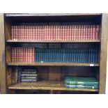Various books, including two sets of The Waverley Novels, various leather bound volumes etc.