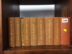 Nine volumes, Wisden Cricketing Almanac, 1914, 15, 16, 20, 21, 23, 24, 25, and 1963