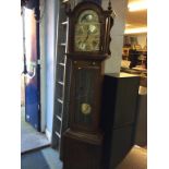 A Modern oak long case clock with 8 day movement by 'Fenwick Clocks Suffolk'.