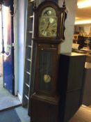 A Modern oak long case clock with 8 day movement by 'Fenwick Clocks Suffolk'.