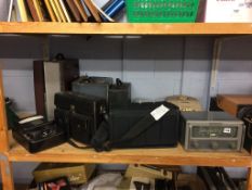 A shelf of radio equipment