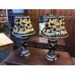 Two Tiffany style table lamps with shades, 66cm Height