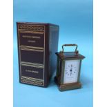 A boxed miniature Matthew Norman carriage clock