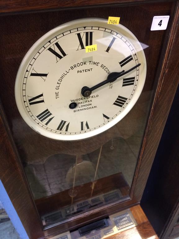 A Gledhill clocking in clock - Image 2 of 2