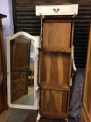 A painted continental oak wardrobe