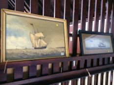 Two watercolours, seascapes, unsigned