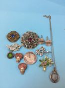 A collection of vintage costume jewellery