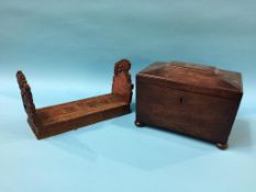 A tea caddy and an Oriental style book slide