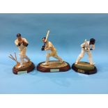 A collection of 21 'Art of Sport' cold painted cricketing figures