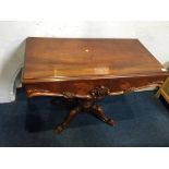 A Victorian mahogany tea table