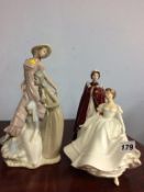 Four figures, to include Nao, Royal Doulton and Royal Worcester etc.