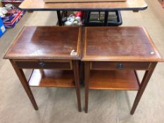 A pair of mahogany bedside tables