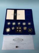 Royal Mint 'The UK Millennium Silver Collection', year 2000