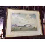 John Cooper, watercolour, signed, 'Derwent Fells from Millbeck', (labelled to verso), 33 x 47cm