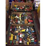 Three trays of die cast cars