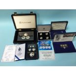 A Royal Mint, The One Pound Pattern Collection, 'Bridges', sterling silver, each coin weighing 9.