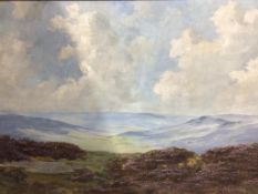 Lewis Creighton, oil, signed, 'Moorland landscape'