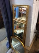 Three gilt mirrors