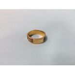 An 18ct gold mourning ring, 3.3g