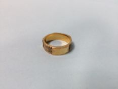 An 18ct gold mourning ring, 3.3g