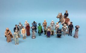 A collection of vintage Star Wars figures, to include Han Solo, Tuskan Raider, Han Solo riding a