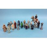 A collection of vintage Star Wars figures, to include Han Solo, Tuskan Raider, Han Solo riding a