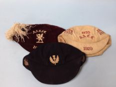 Three vintage School Boy (International?) caps