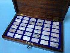 A set of thirty six silver ingots, 'The National Museum of Beaulieu', each weighs approx. 2oz, (