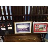 Three framed Sunderland Football items, to include 1973 Final Leeds V Sunderland