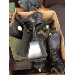 Gas masks, Army boots etc.