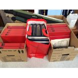 Three boxes of stamp albums, various