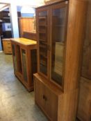 Two modern display cabinets