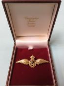 A 9ct gold RAF brooch, weight 6g