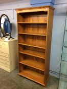 A pine bookcase