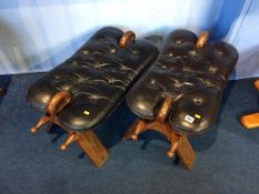 A pair of modern camel seats