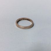 A silver Tiffany ring, size 'P'