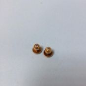 A pair of 18ct gold diamond mounted studs, 3g