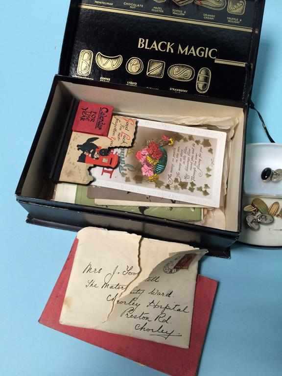 A box of assorted, to include ephemera and a wristwatch etc. - Image 2 of 4