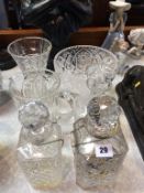 A quantity of cut glassware