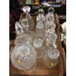 A quantity of decanters