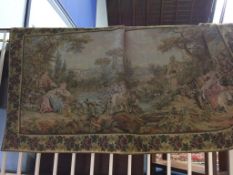 A large rectangular hanging tapestry