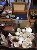 Two boxes of assorted china