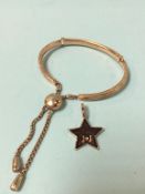 A silver gilt Links of London bracelet and Star pendant