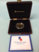 A 22ct Jersey £5 coin, 'The Royal British Legion gold poppy coin', 28g
